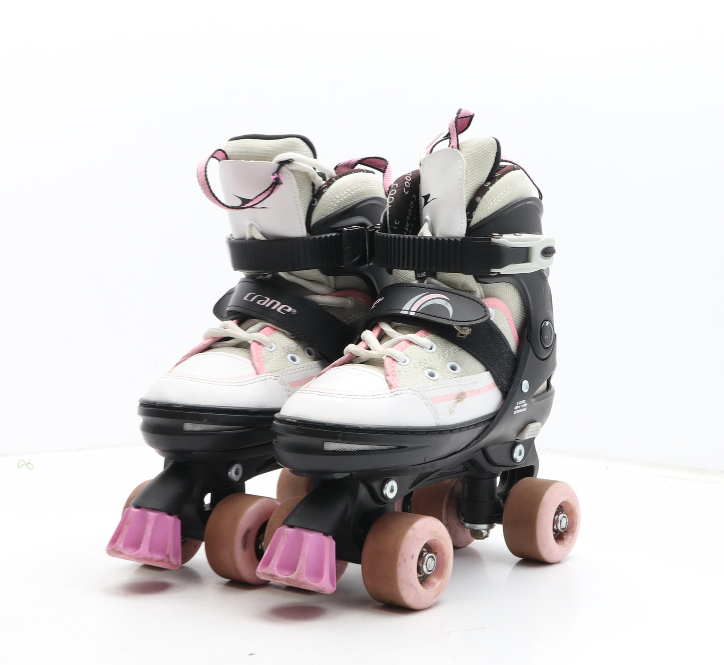 Crane Girls White Synthetic Bootie Boot UK 1 - Extendable UK size 1-4.5 Roller Skates
