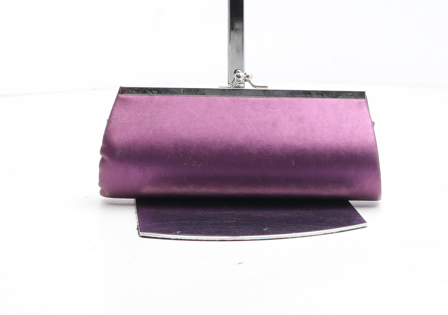 Preworn Womens Purple Polyester Clutch Size Small