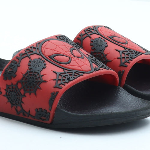 Marvel Boys Black Rubber Slip On Sandal UK 9 27 - Spiderman