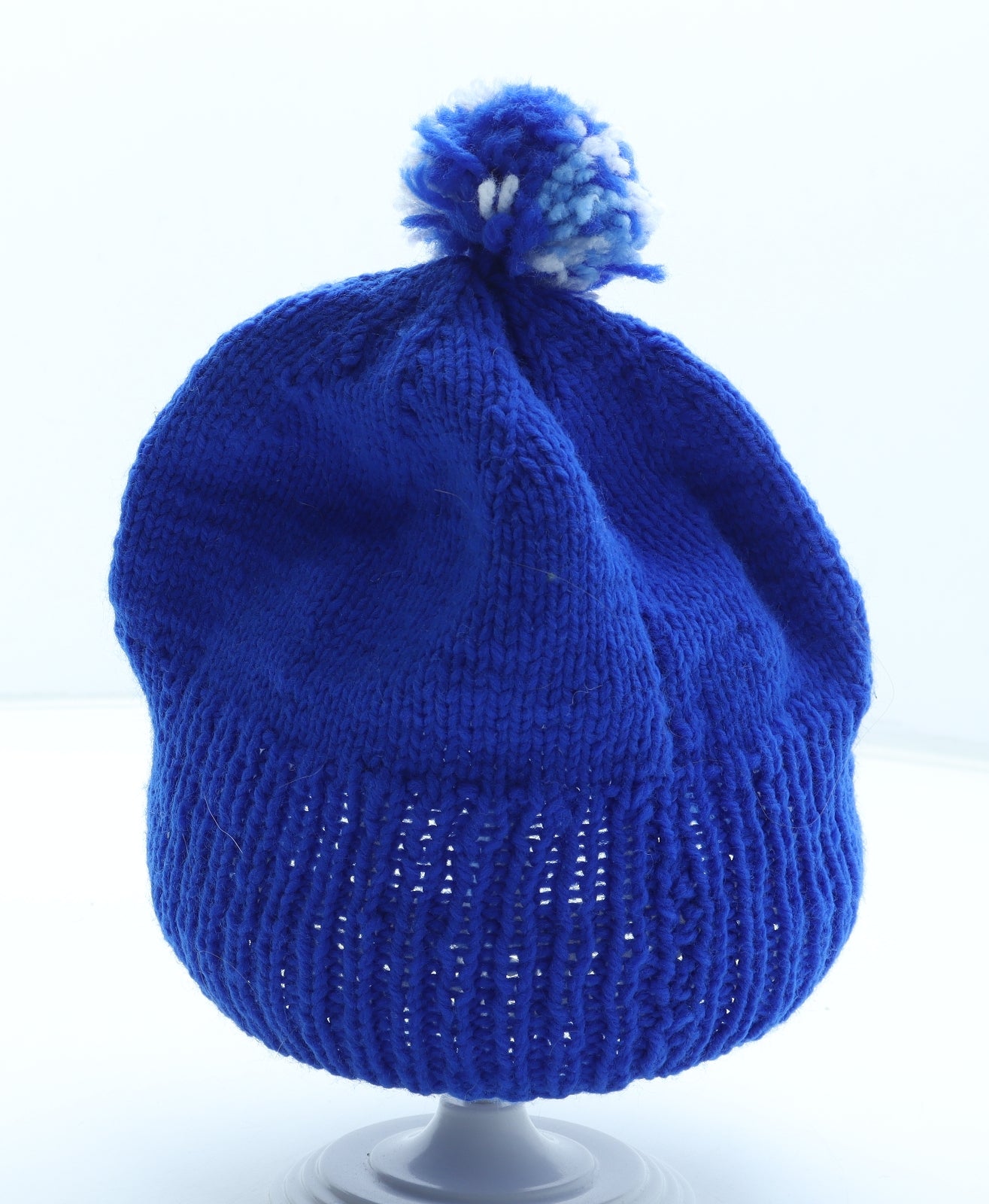 Preworn Boys Blue Acrylic Bobble Hat One Size