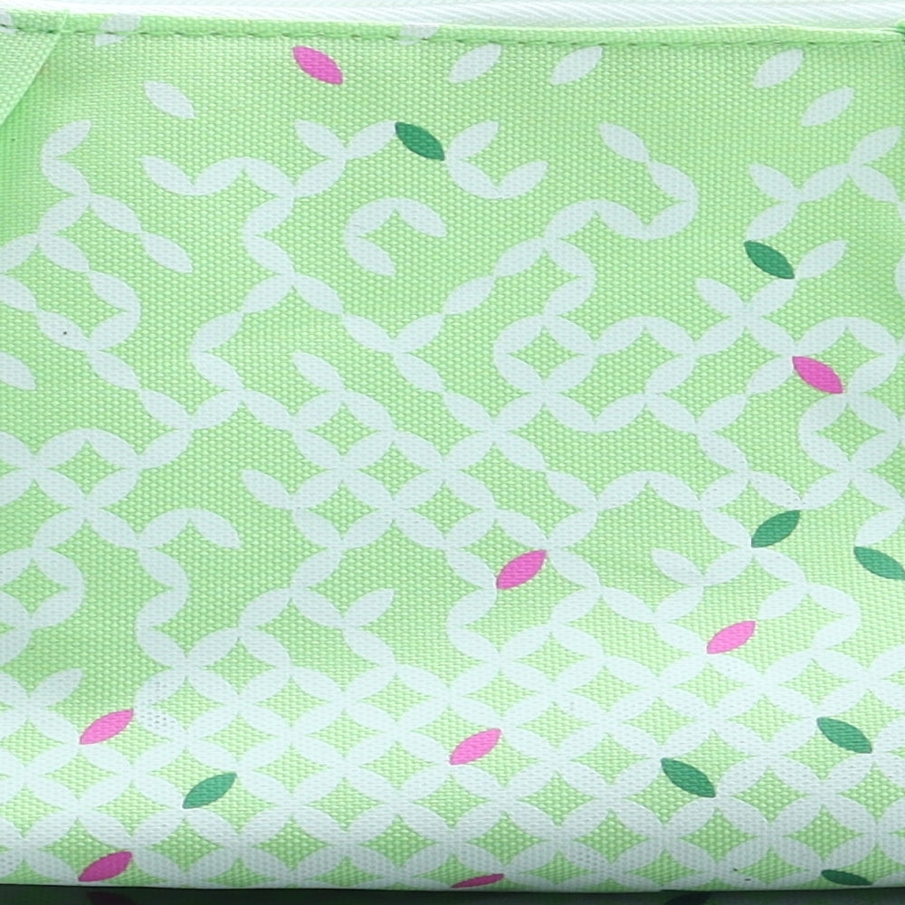 Simple Womens Green Geometric Polyester Clutch Size Small