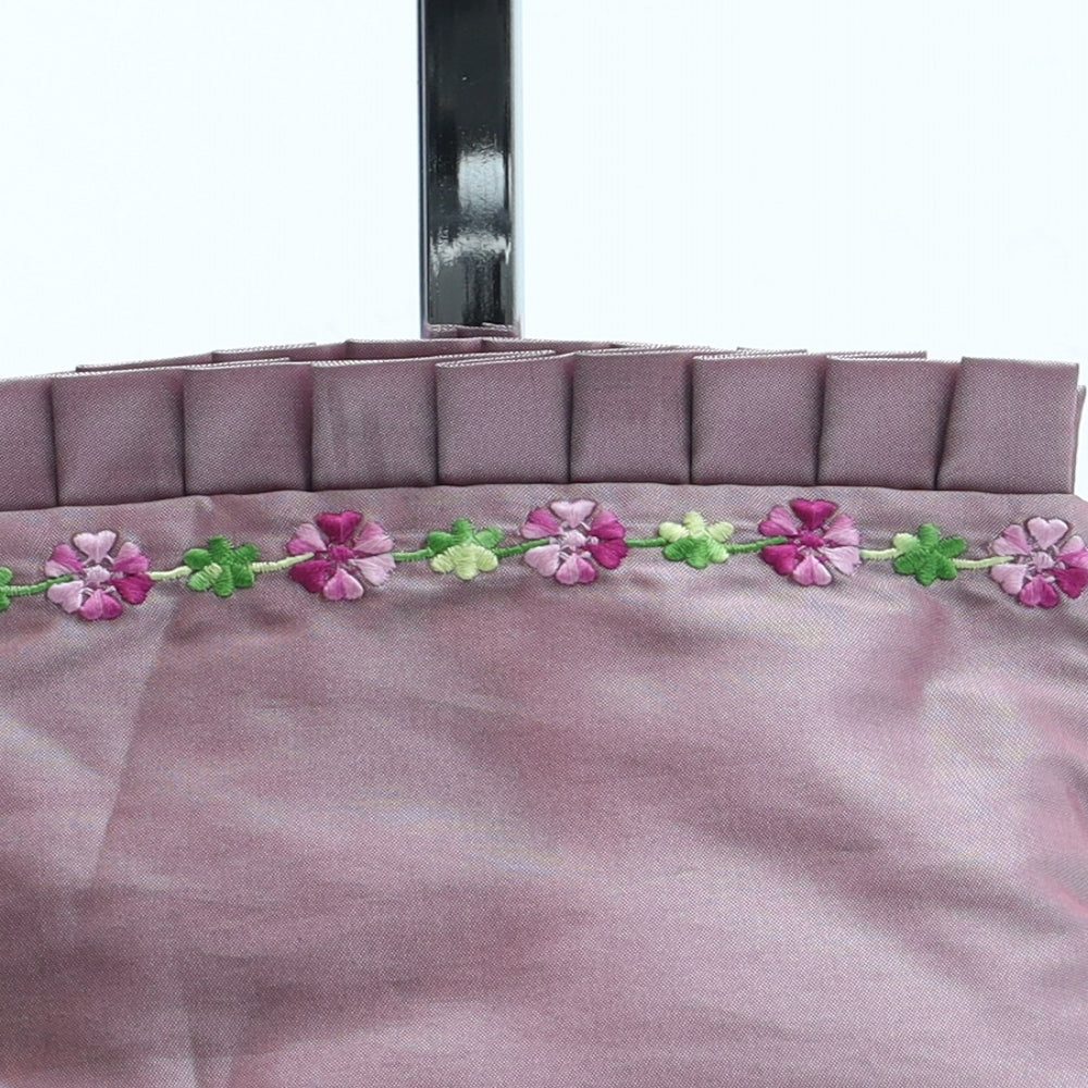 Marks and Spencer Womens Pink Floral Polyester Clutch Size Small