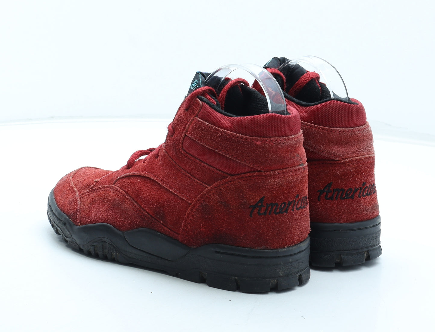 Americano Womens Red Leather Trainer UK