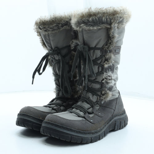 Duo-Tex Womens Grey Polyester Snow Boot Boot UK