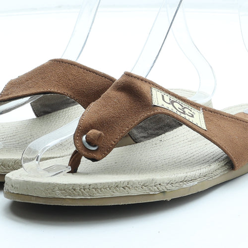 UGG Australia Womens Brown Leather Strappy Sandal UK