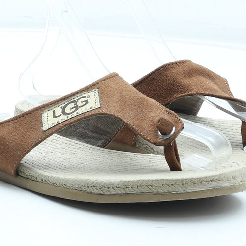 UGG Australia Womens Brown Leather Strappy Sandal UK
