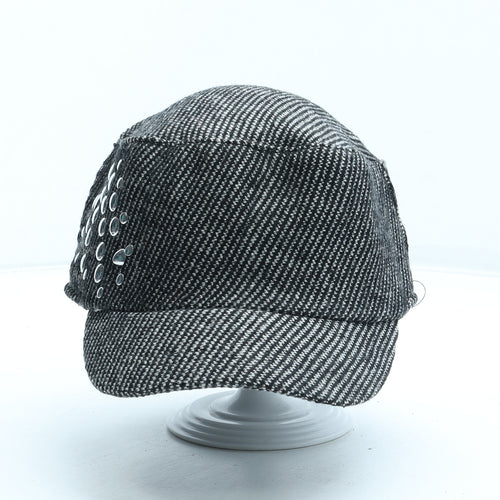 Matalan Womens Grey Geometric Polyester Peaked Cap One Size