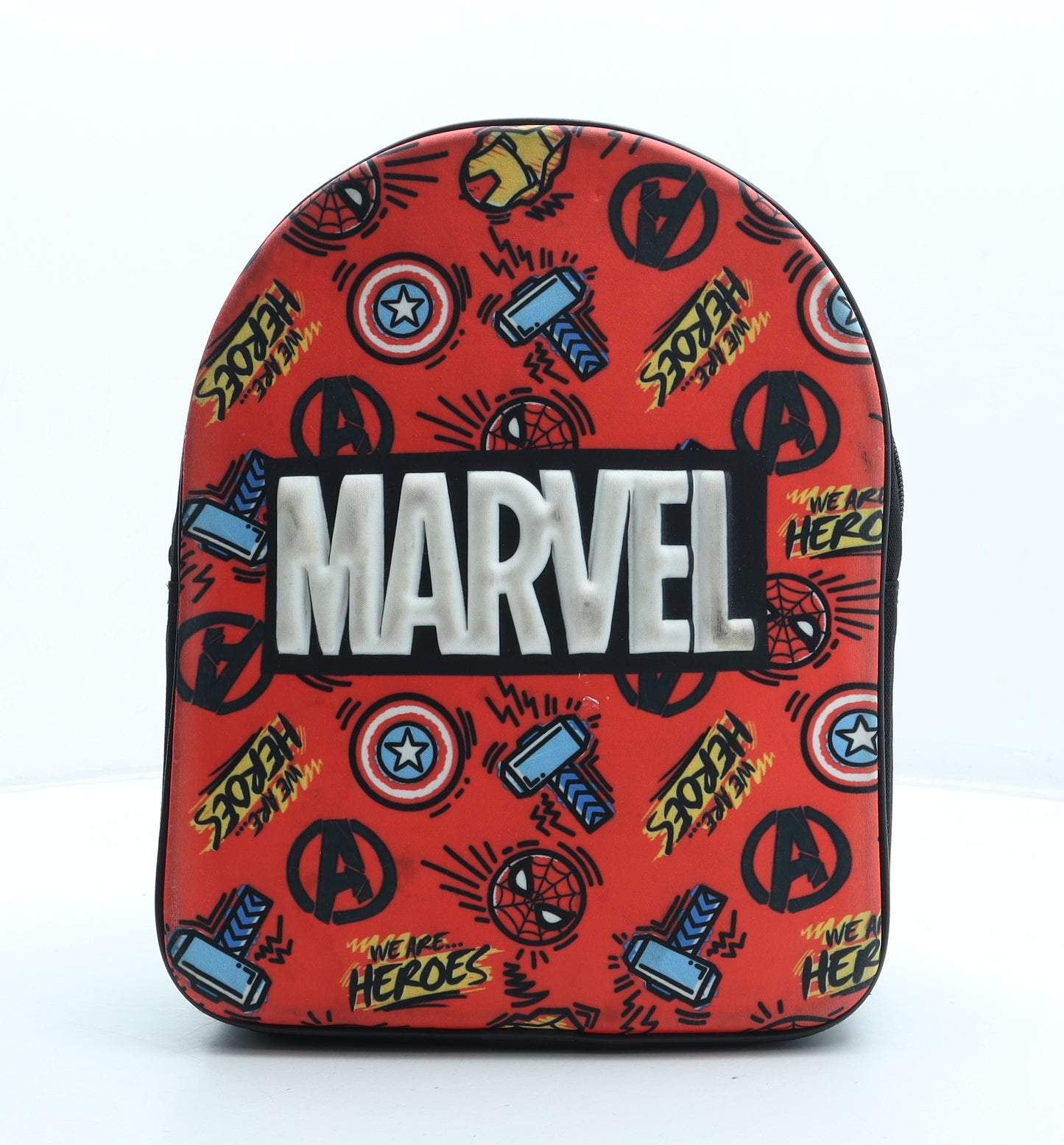 Marvel Boys Multicoloured Geometric Polyester Backpack Size Medium Zip
