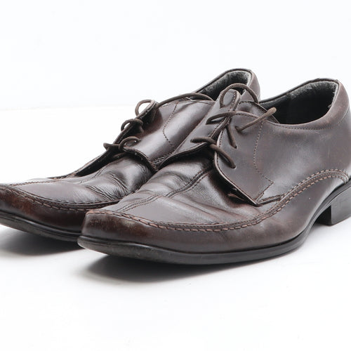 Clarks Mens Brown Herringbone Leather Oxford Dress UK 8