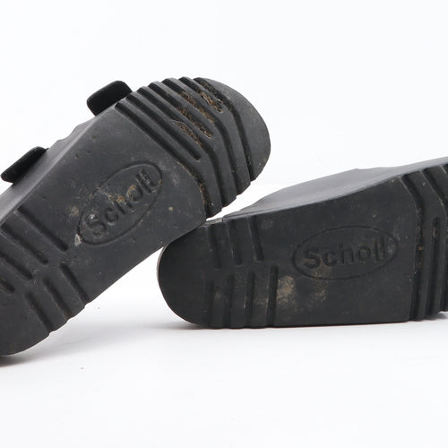 Scholl Womens Black Leather Slip On Sandal UK