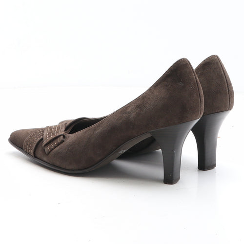 Gabor Womens Brown Leather Court Heel UK