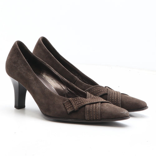 Gabor Womens Brown Leather Court Heel UK