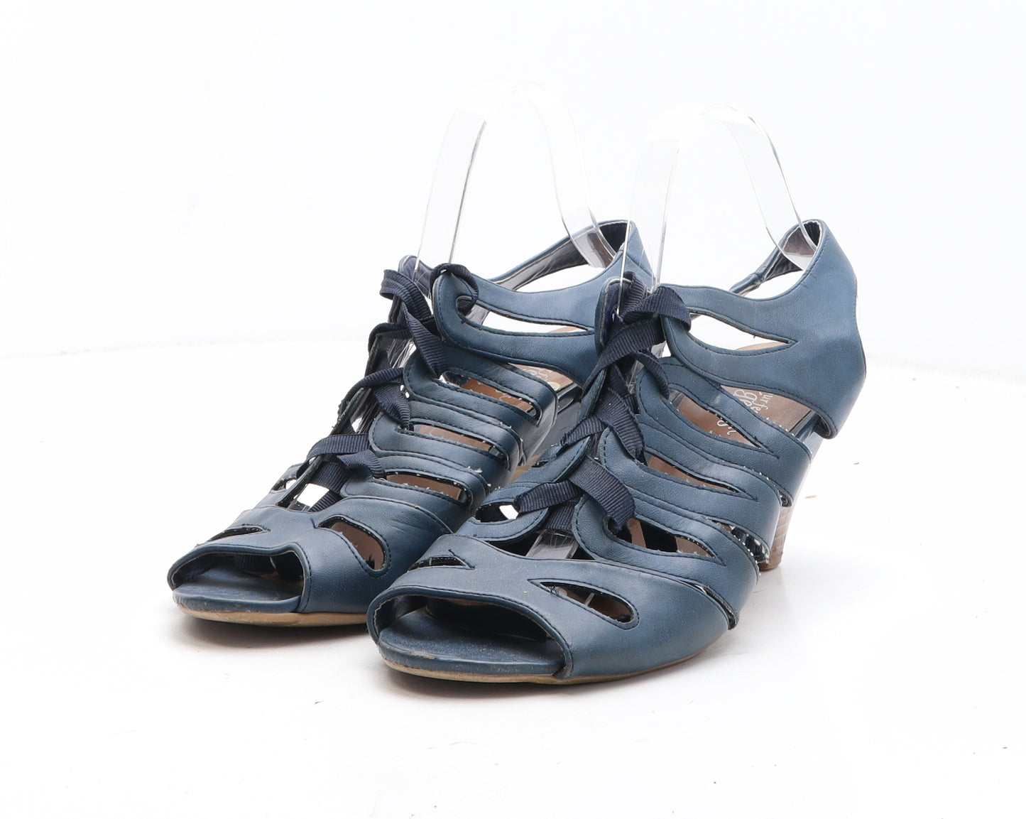 New Look Womens Blue Synthetic Strappy Heel UK