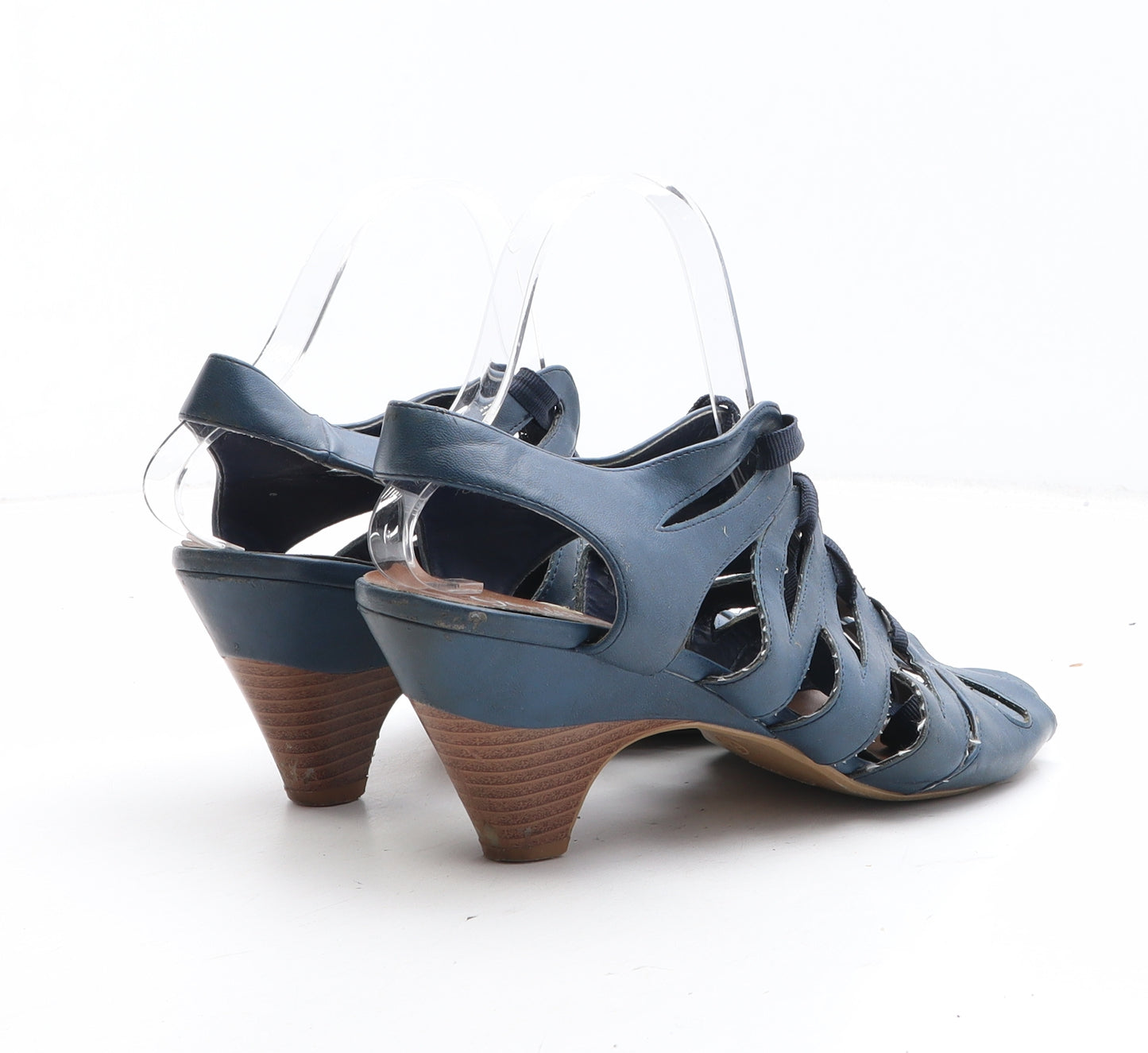 New Look Womens Blue Synthetic Strappy Heel UK