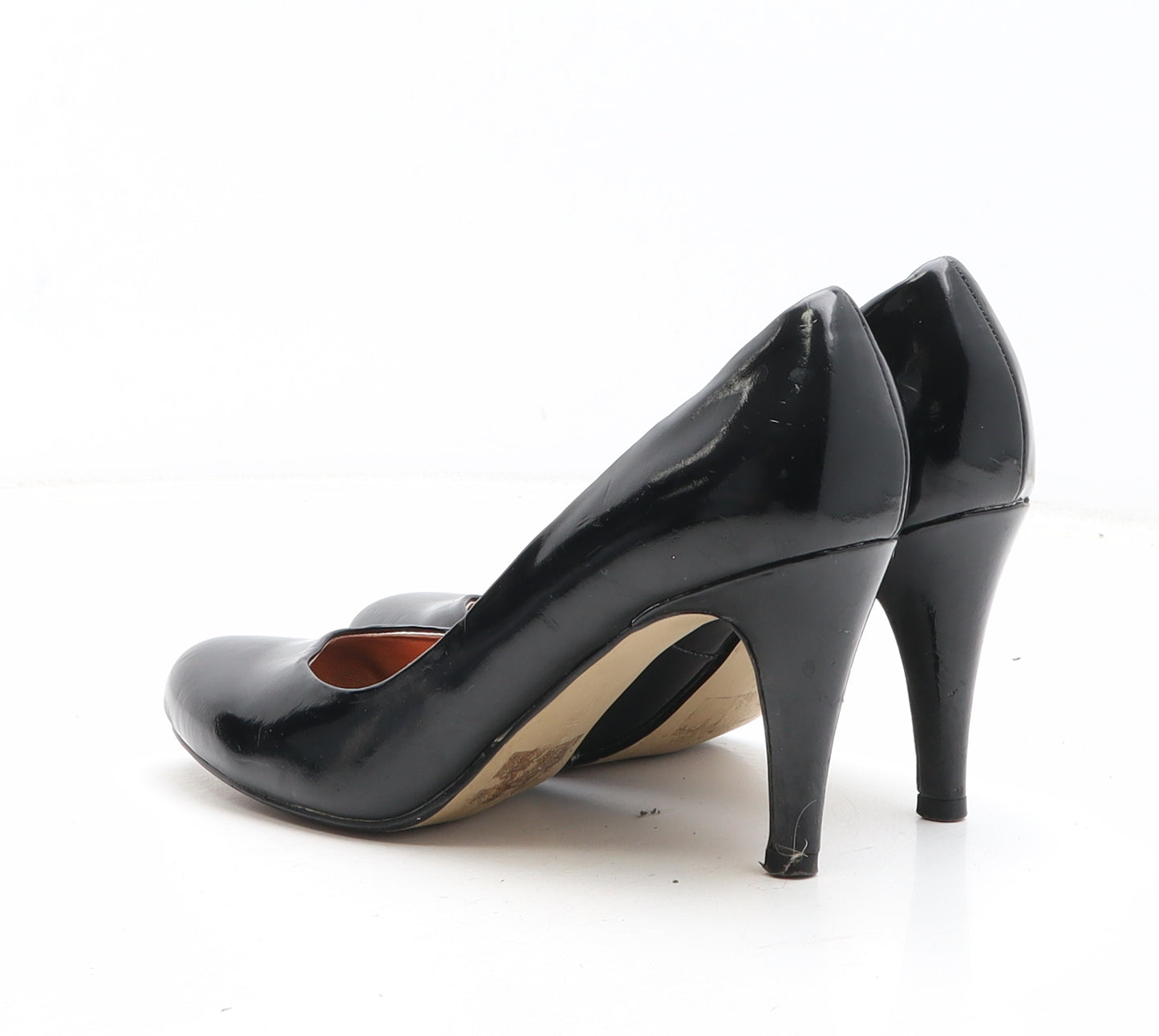 Preworn Womens Black Synthetic Court Heel UK