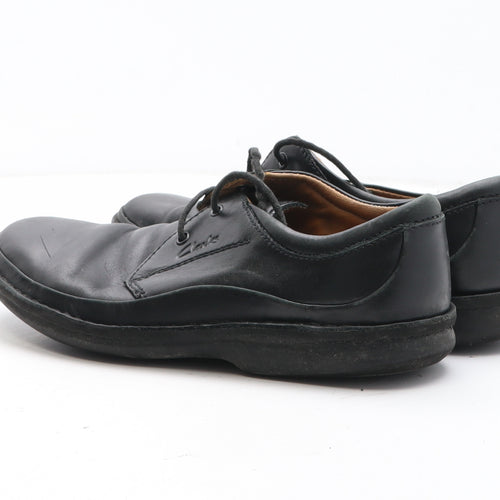 Clarks Mens Black Leather Oxford Casual UK 6