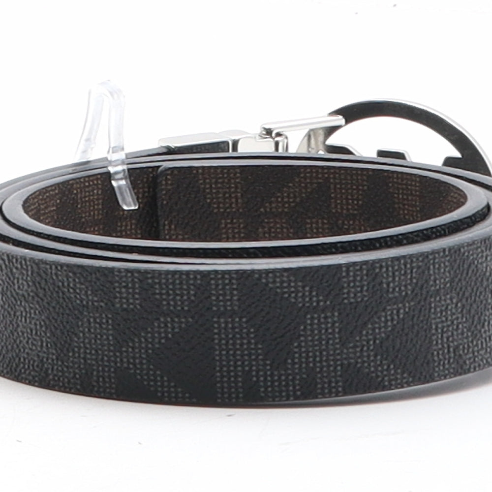 Michael Kors Womens Brown Solid Polyurethane Basic Belt Belt One Size