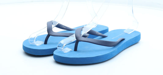 Marks and Spencer Womens Blue Rubber Thong Sandal UK - UK Size 5-6 EU 38-39