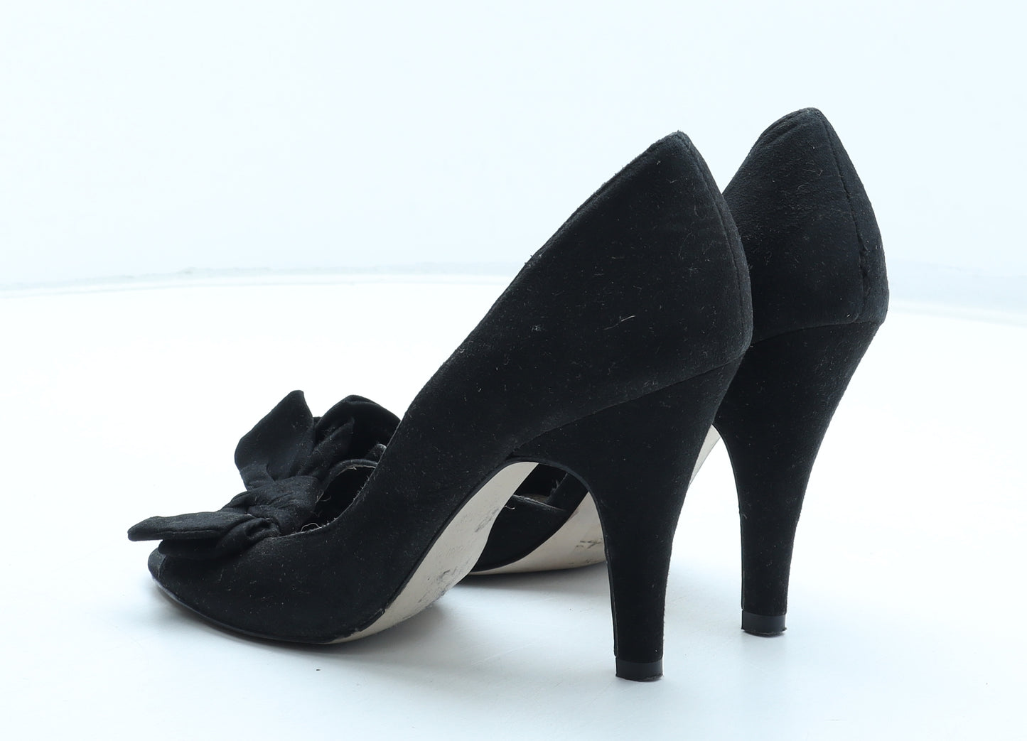 Miss KG Womens Black Polyurethane D'Orsay Heel UK