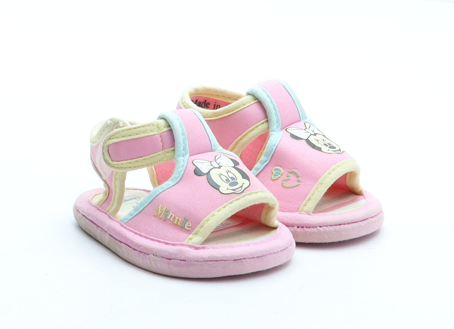 George Girls Pink Polyester Fisherman Flat UK 0-6 Months - Minnie Mouse