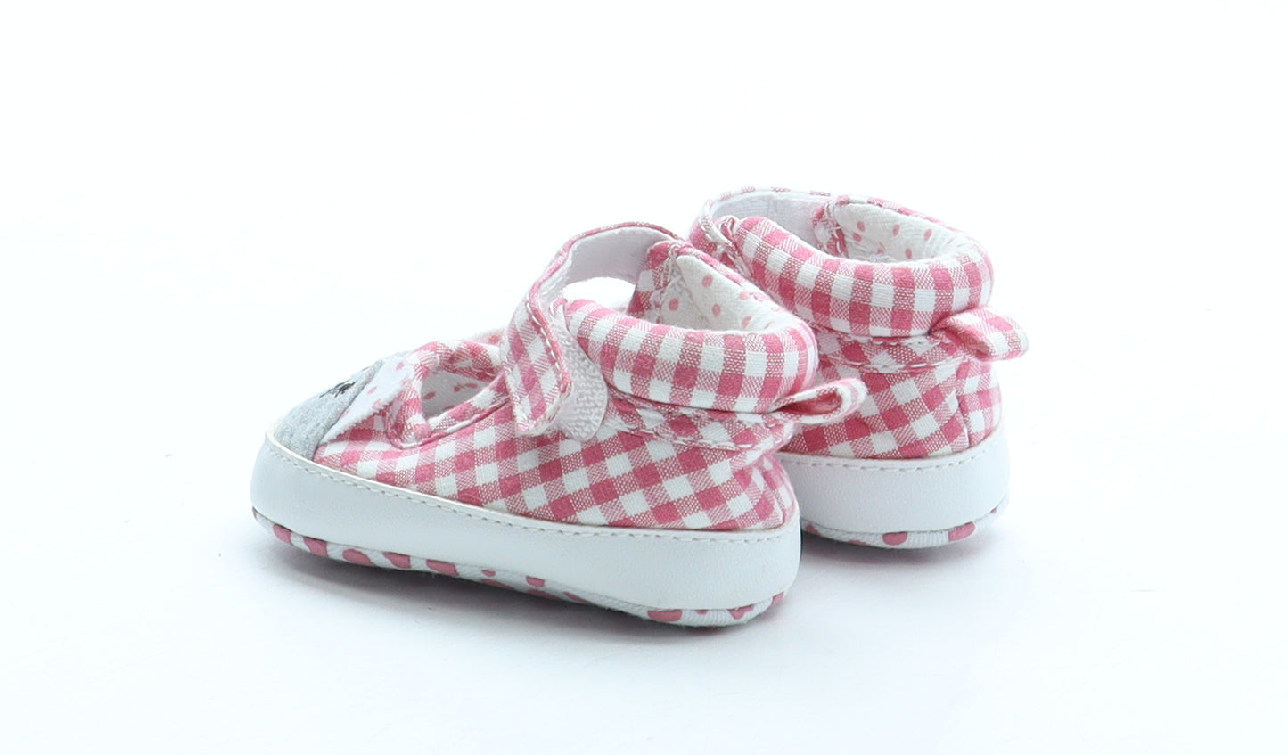 Primark Girls Multicoloured Check Polyester Bootie Casual UK 0-6 Months - Cat
