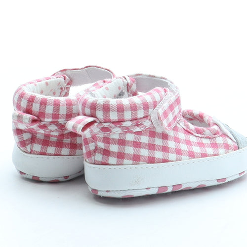 Primark Girls Multicoloured Check Polyester Bootie Casual UK 0-6 Months - Cat