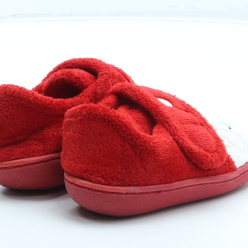 Preworn Boys Red Polyester Bootie Slipper UK 6 23 - Father Christmas