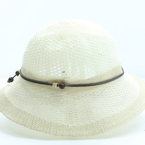 Preworn Womens Beige Straw Sun Hat One Size