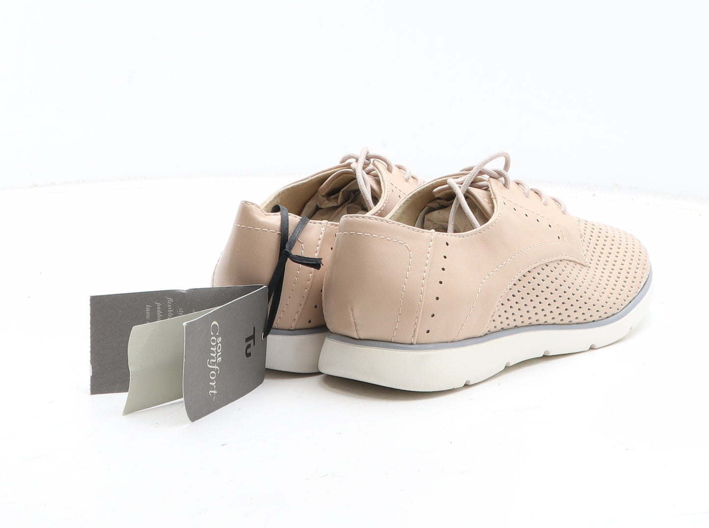 TU Womens Beige Synthetic Trainer Casual UK