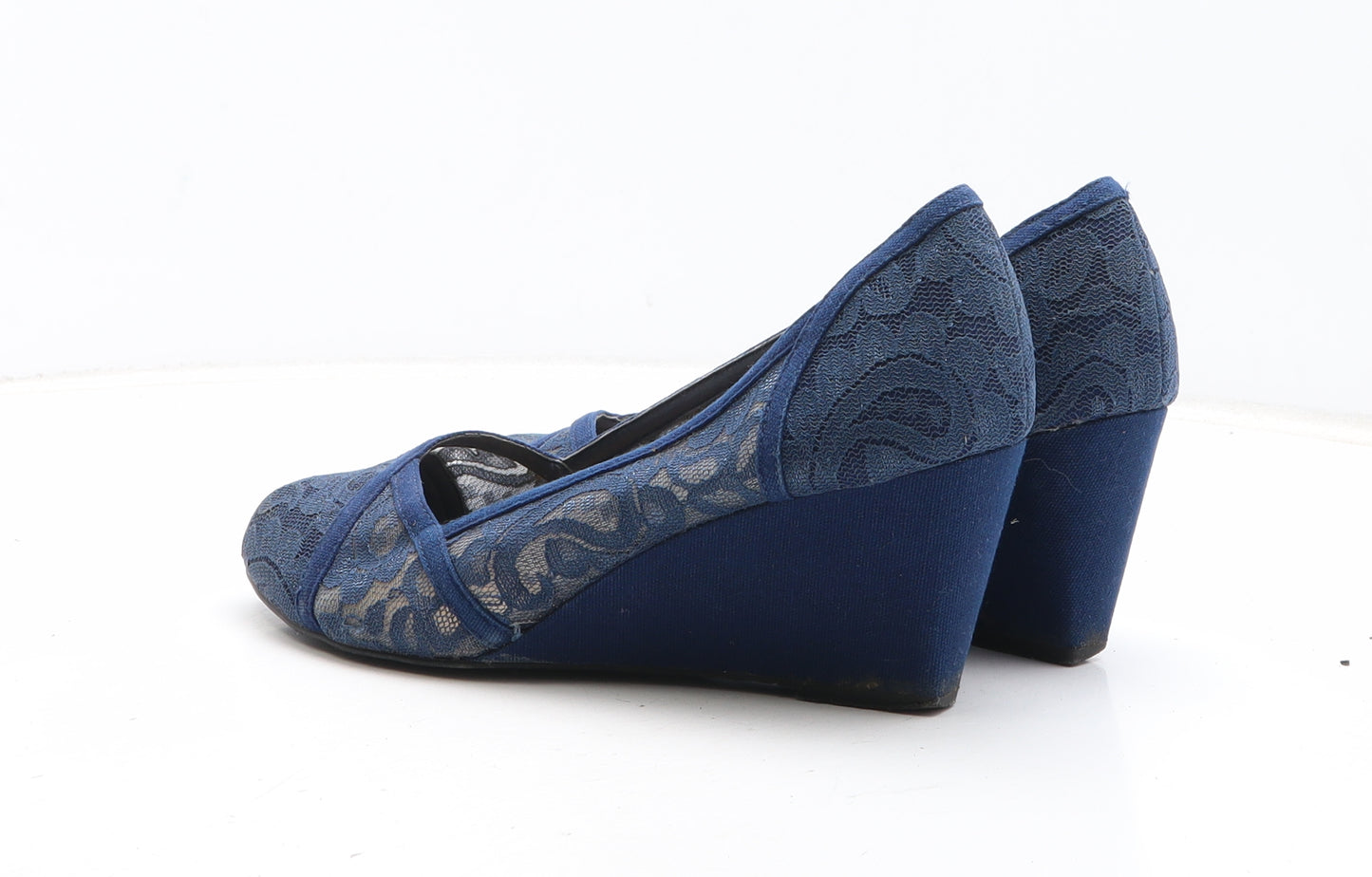 New Look Womens Blue Geometric Synthetic Court Heel UK