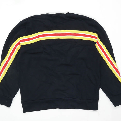 Topman Mens Size L Cotton Blend Black Sweatshirt