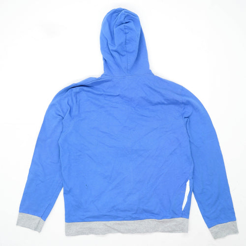 Topman Mens Size XL Cotton Blend Blue Zip Up Hoodie