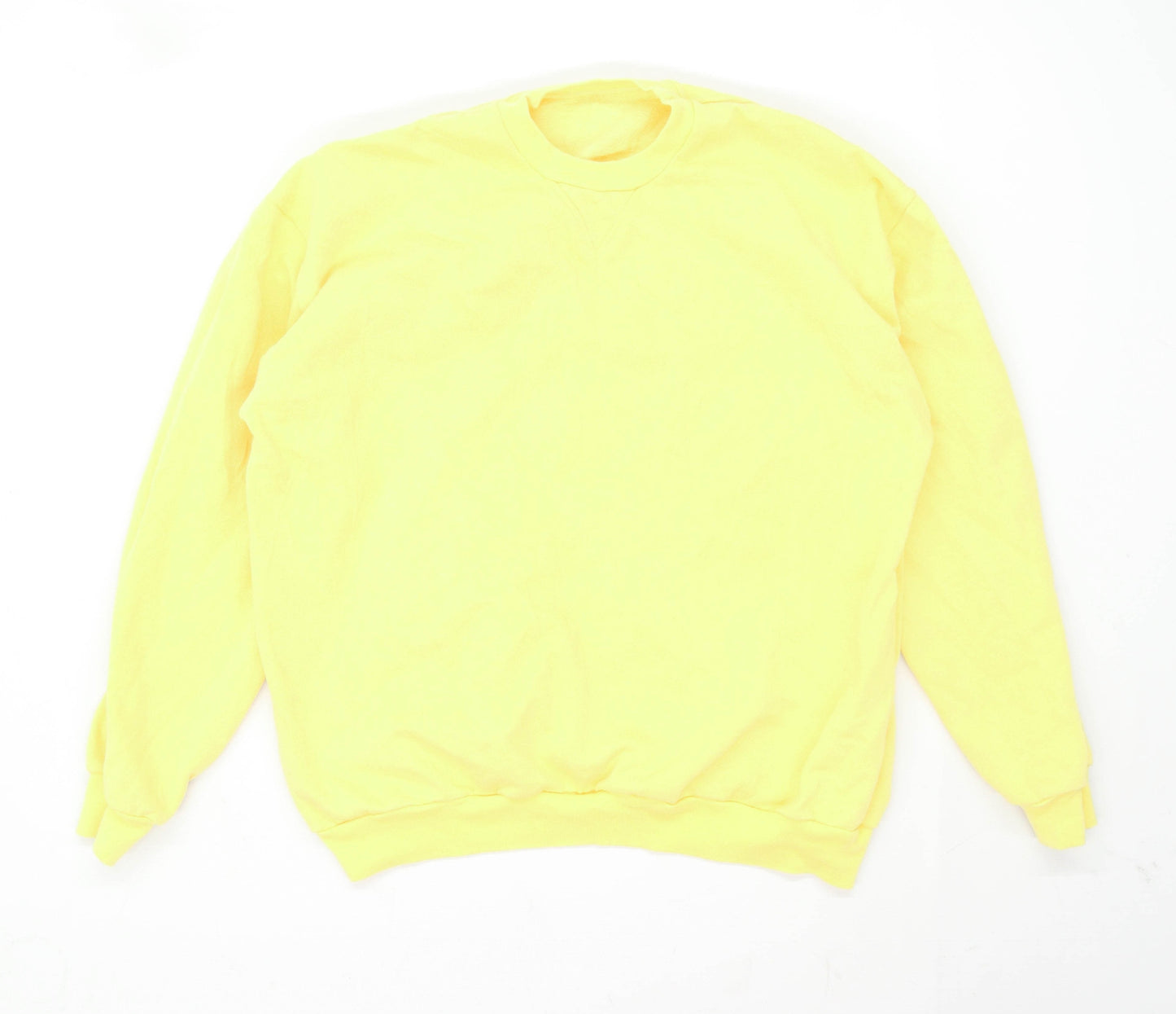 Topman Mens Size XL Cotton Yellow Sweatshirt
