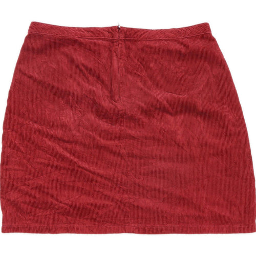 TU Womens Size 14 Corduroy Red Skirt (Regular)
