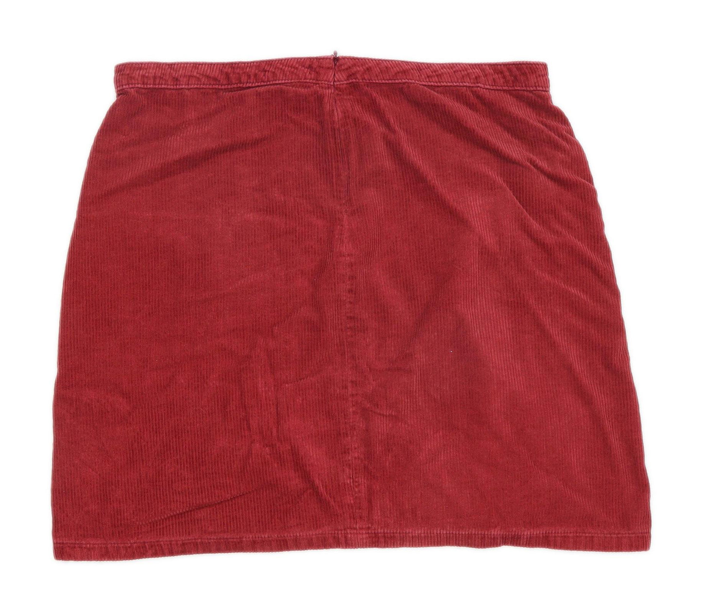 TU Womens Size 14 Corduroy Red Skirt (Regular)