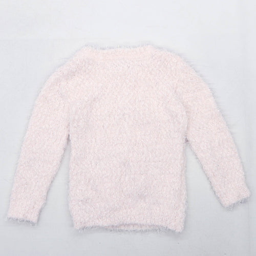 Young Dimension Girls Textured Pink Jumper Age 3-4 Years