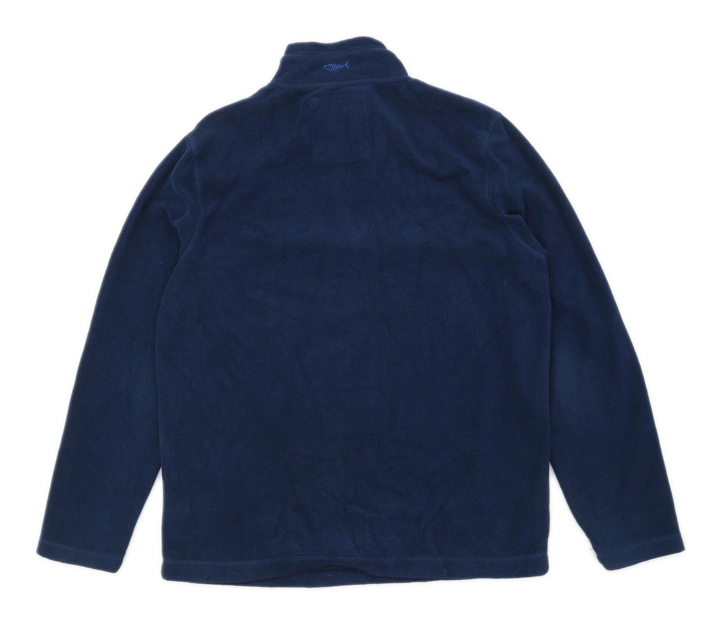 Weird Fish Mens Size M Blue Quarter Zip Fleece Jacket
