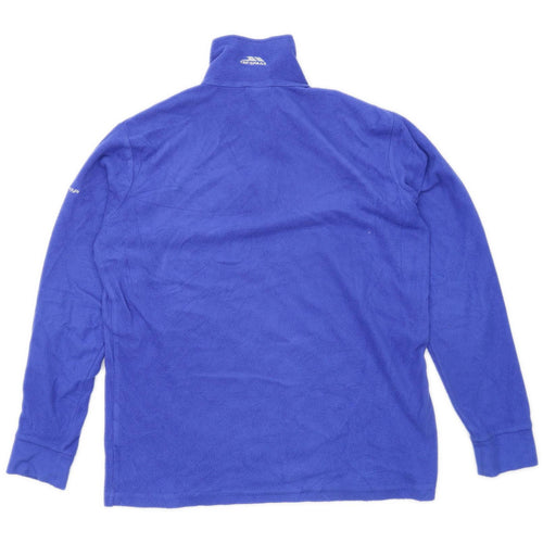 Trespass Mens Size 2XS Blue Quarter Zip Fleece Jacket