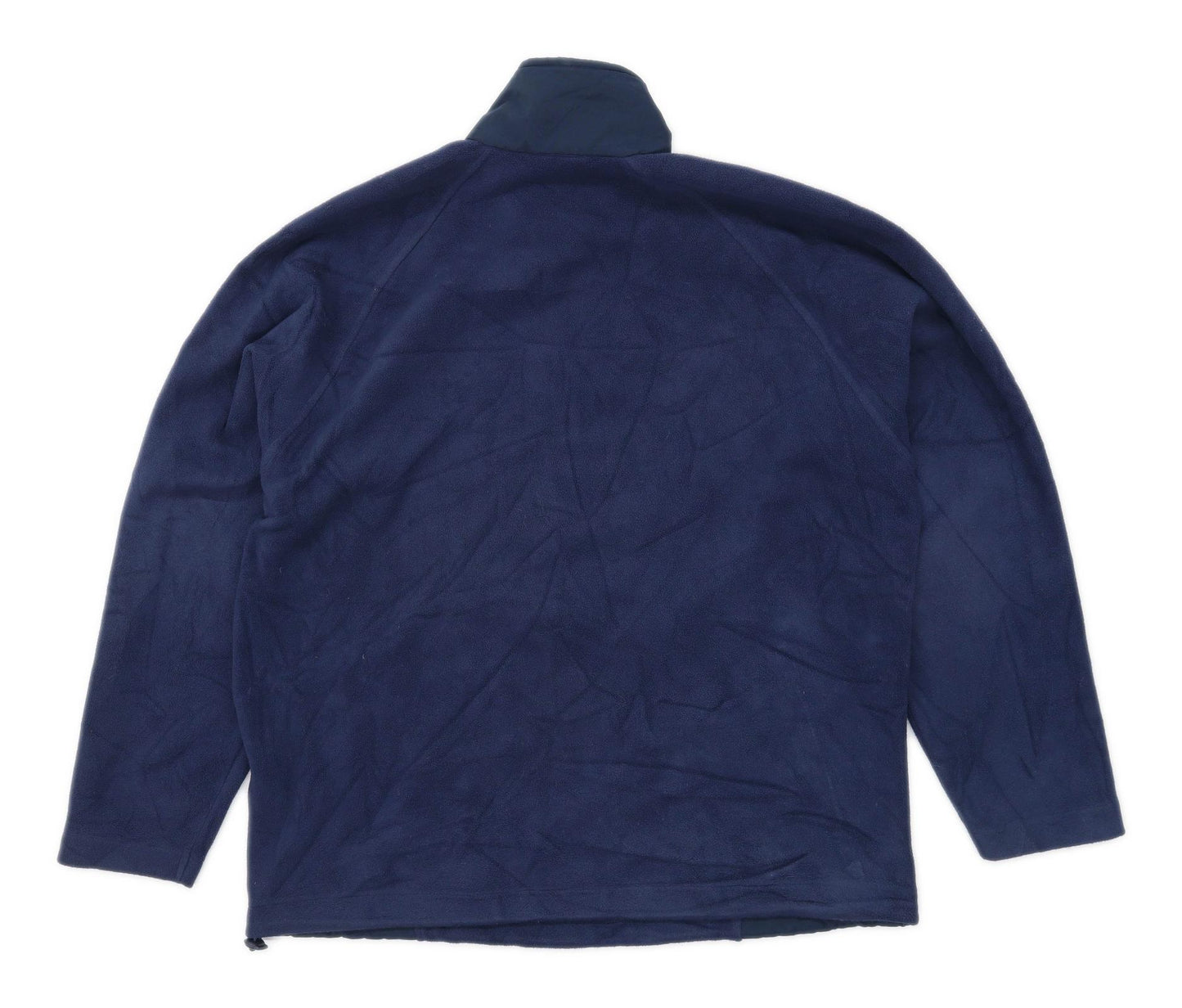 TU Mens Size M Blue Quarter Zip Fleece Jacket