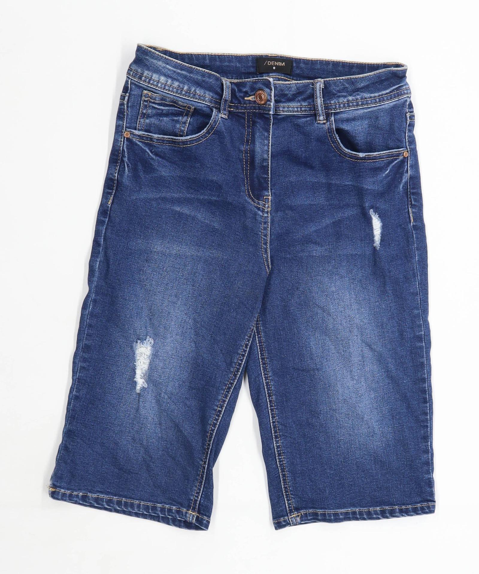 Womens Matalan Blue Denim Shorts Size 8/L11 Preworn Ltd