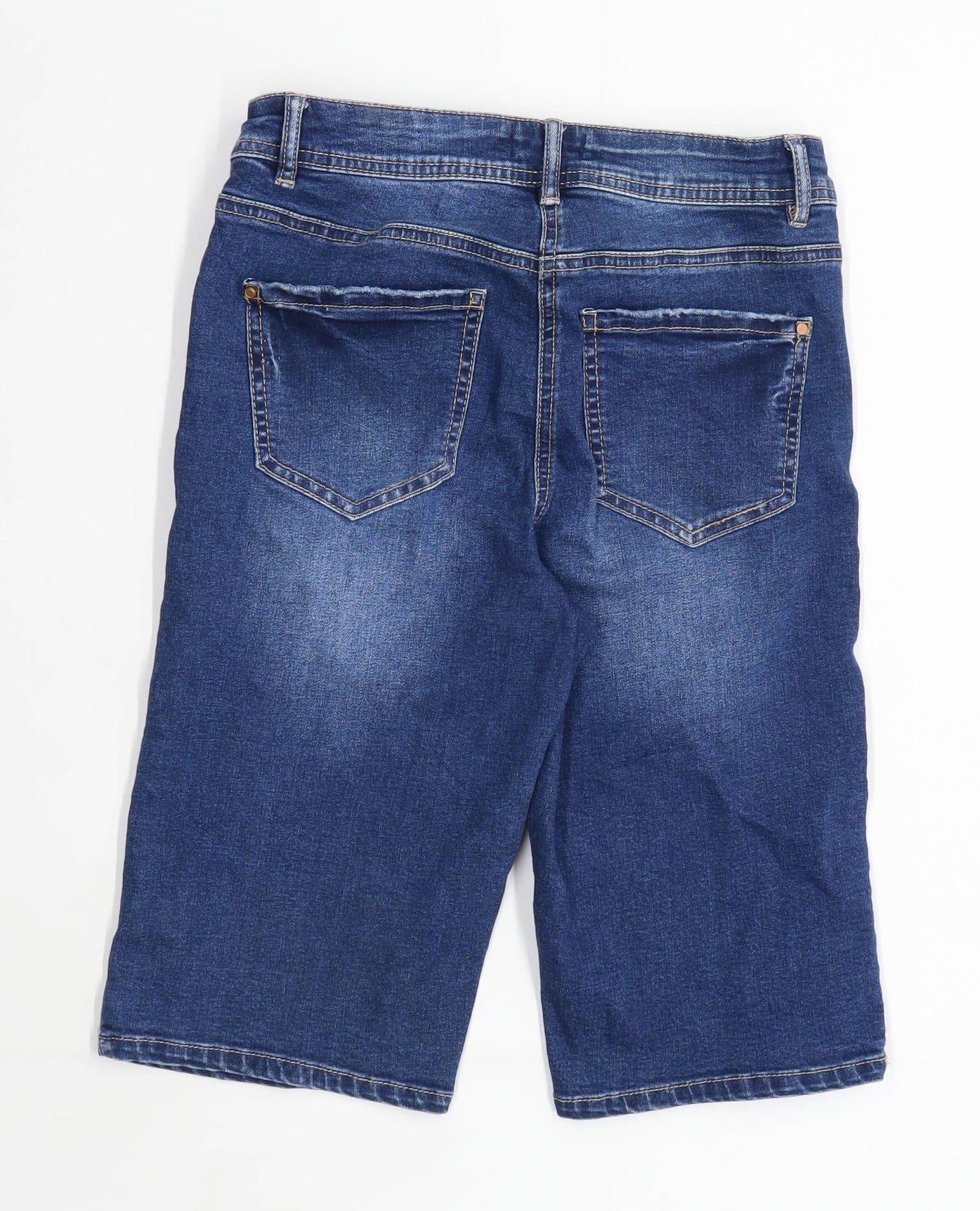 Womens Matalan Blue Denim Shorts Size 8/L11 Preworn Ltd