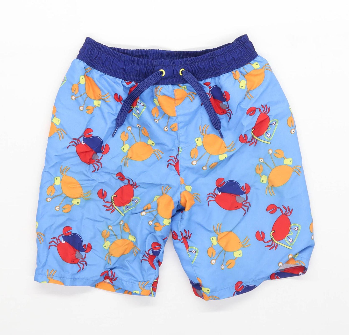 Urban Rascals Boys Graphic Blue Crabs Elasticated Waist Swim Shorts Age 6 Years
