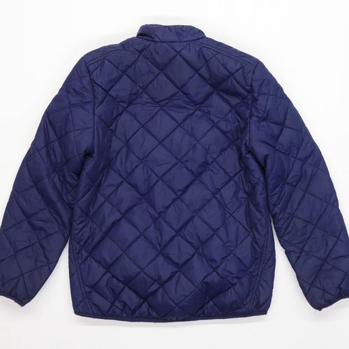 Ralph Lauren Boys Textured Blue Quilted Coat Age 8-10 Years