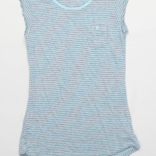 Young Dimension Girls Striped Blue T-Shirt Age 10-11 Years
