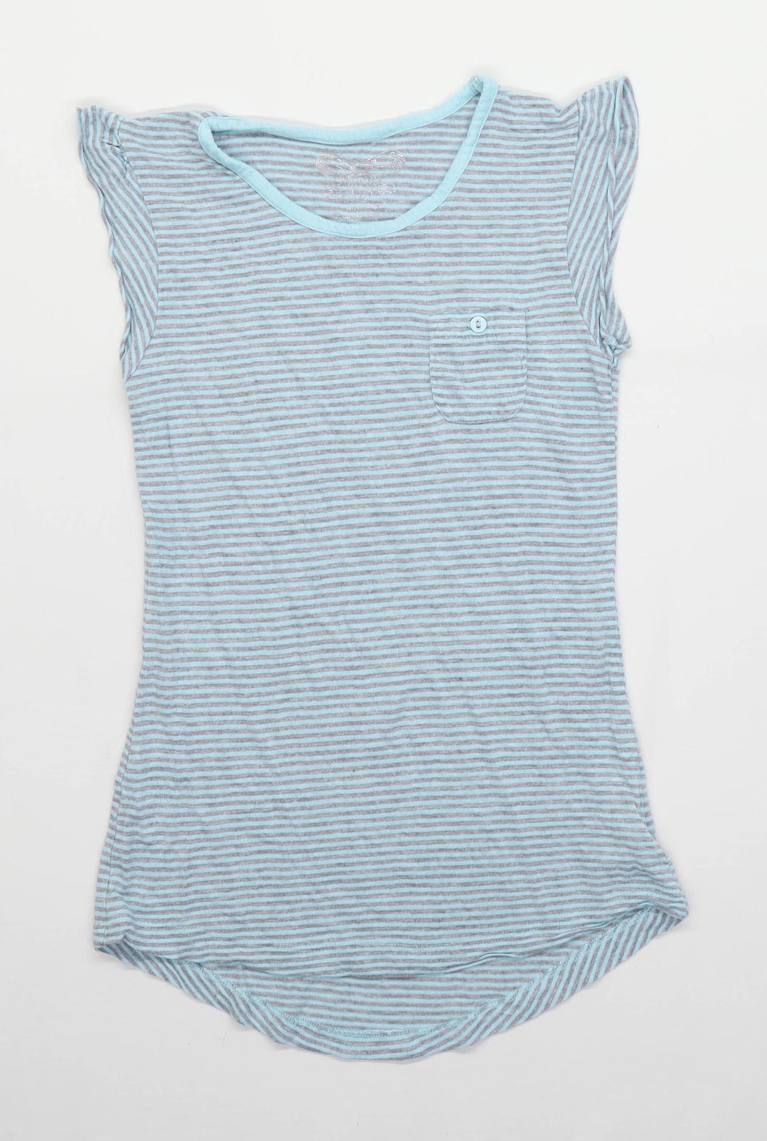 Young Dimension Girls Striped Blue T-Shirt Age 10-11 Years