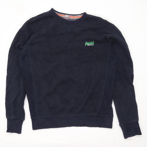 Superdry Mens Size XL Cotton Blend Black Sweatshirt