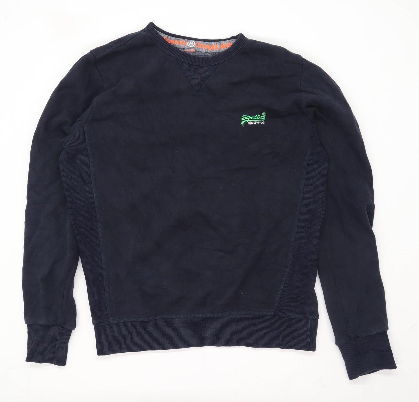 Superdry Mens Size XL Cotton Blend Black Sweatshirt