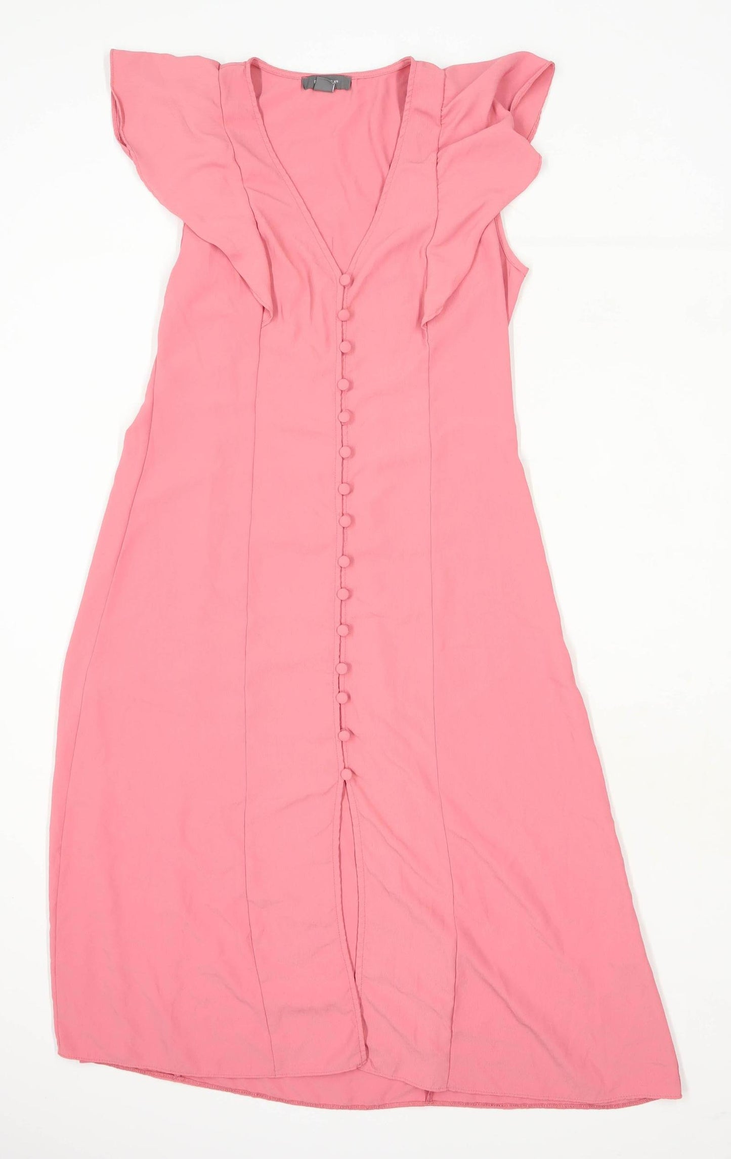 Primark Womens Size 10 Pink Shirt Dress (Regular)