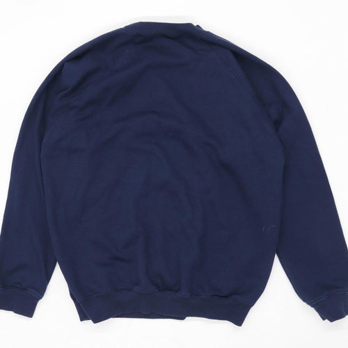 Trutex Mens Size M Cotton Blend Blue Sweatshirt