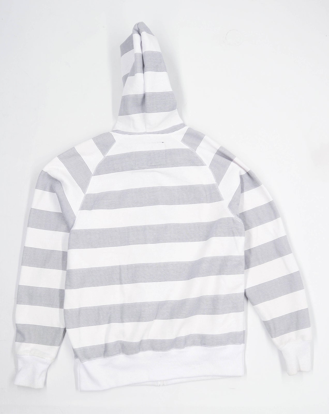 Urban Spirit Mens Size S Cotton Blend Striped White Hoodie